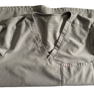 Dark Space Gray Figs Catrina Scrub Top XL